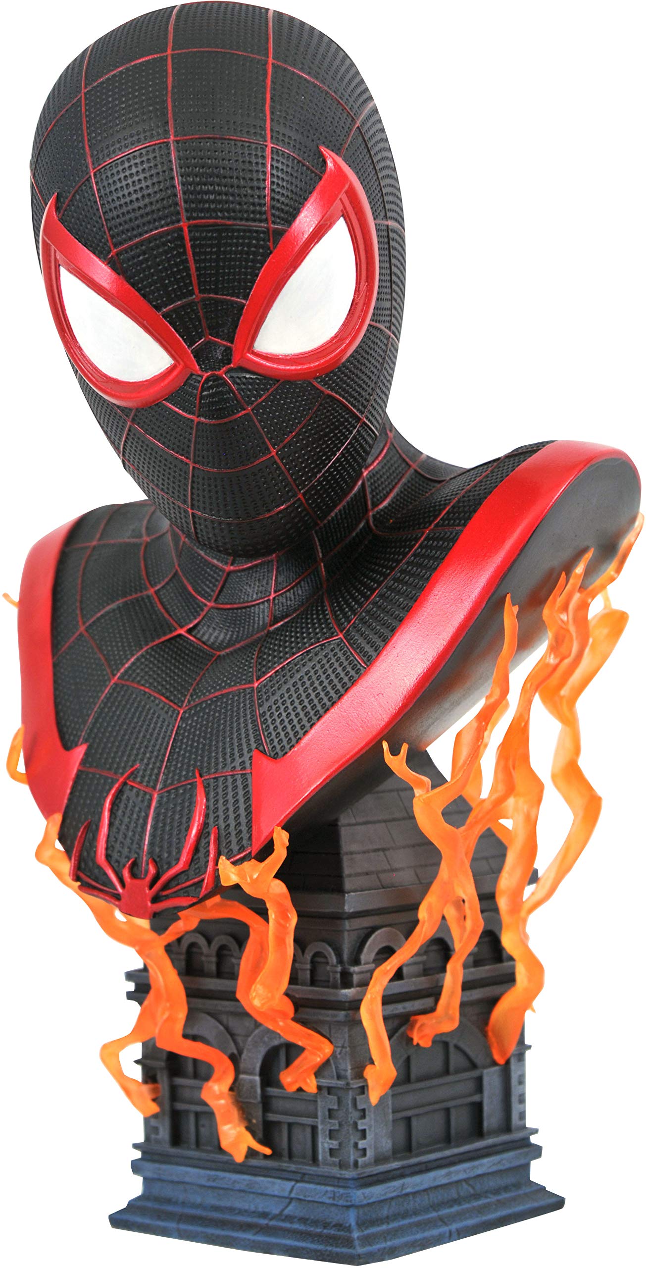 Marvel's GamerVerse Miles Morales 10-inch 1:2 Scale 3D Bust - Diamond Select Toys Collectible Figure for Gamers & Marvel Fans - Perfect for Display in Gaming Rooms & Comic Collections