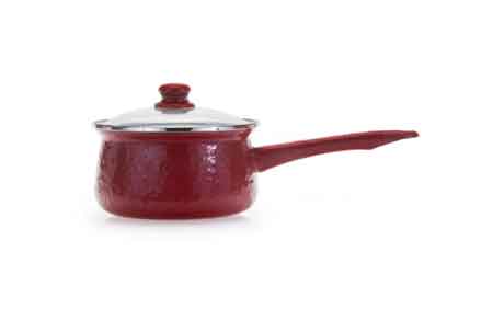 Premium Solid Red Sauce Pan - Nonstick Cooking Pot with Lid, Perfect for Pasta, Soup & Sauces - Ideal for Home Kitchen & Restaurant Use