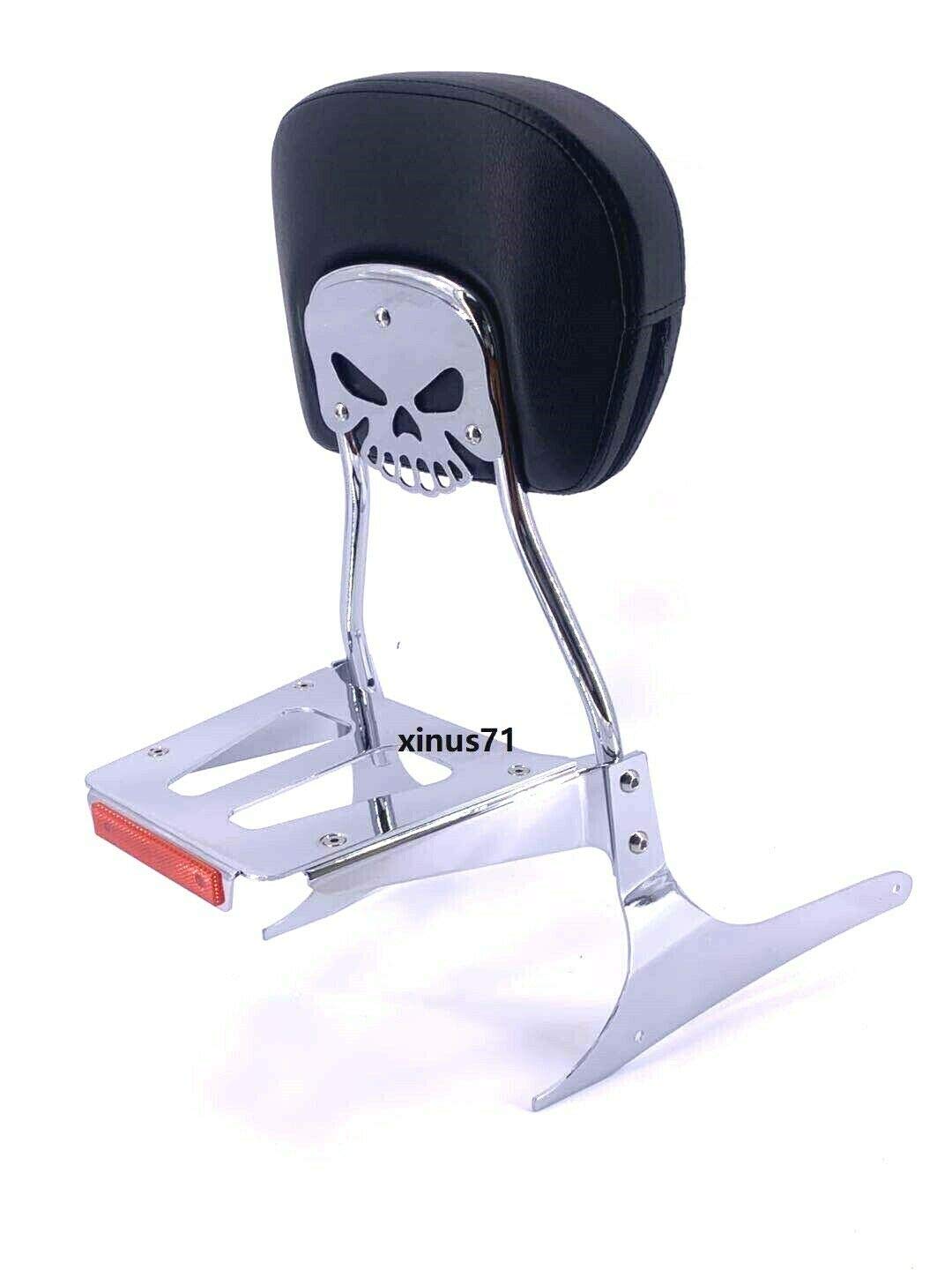 Yamaha XVS 950 V Star 950 Sissy Bar Backrest with Luggage Rack (2009-2017) - Heavy Duty Motorcycle Passenger Seat Support & Storage Solution - Perfect for Long Rides, Touring & Road Trips