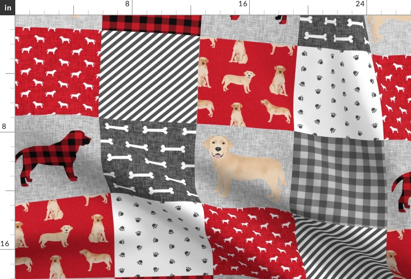 Yellow Labrador Pet Quilt Fabric - Dog Breed Printed Minky Fabric by The Yard for Sewing Baby Blankets & Quilt Backing - Soft Plush Material for DIY Projects, Nursery Decor & Cozy Home Accents