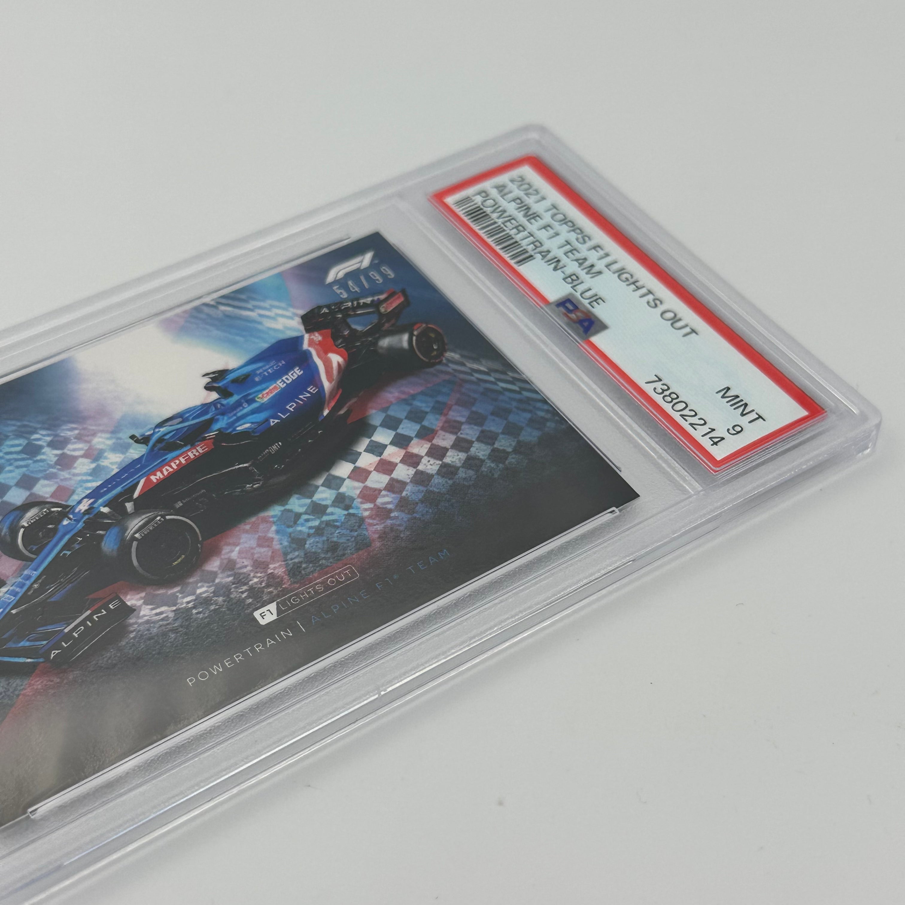 PSA 9 Graded 54/99 Alpine F1 Team Power Train Blue Racing Card - Perfect for F1 Collectors, Sports Memorabilia Displays & Motorsport Enthusiasts