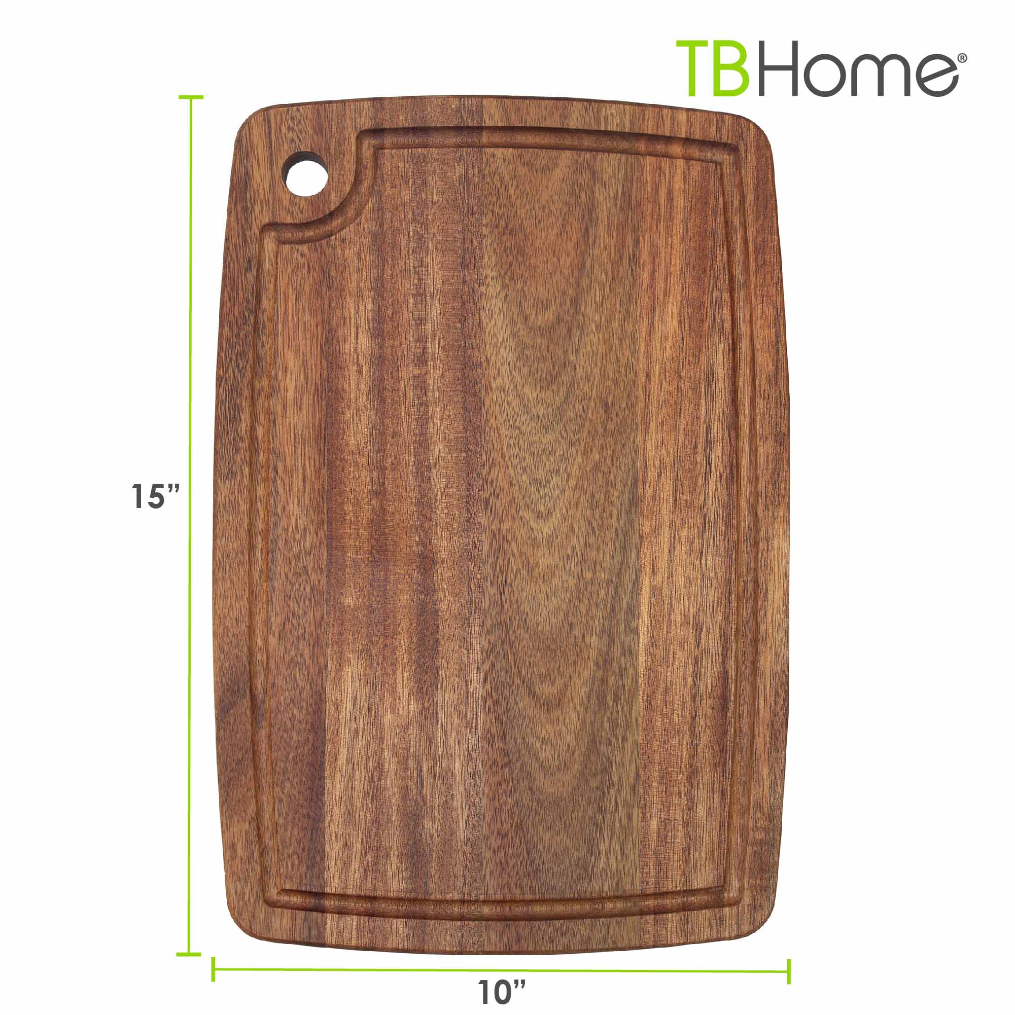 TB Home® Premium Bamboo Cutting Board with Juice Groove - 15