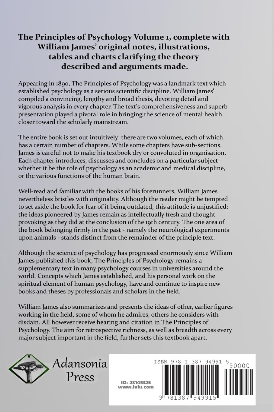 The Principles of Psychology: Vol. 1 - Illustrated Edition with Charts & Diagrams | Essential Psychology Textbook for Students & Professionals | Perfect for College Courses, Research & Self-Study