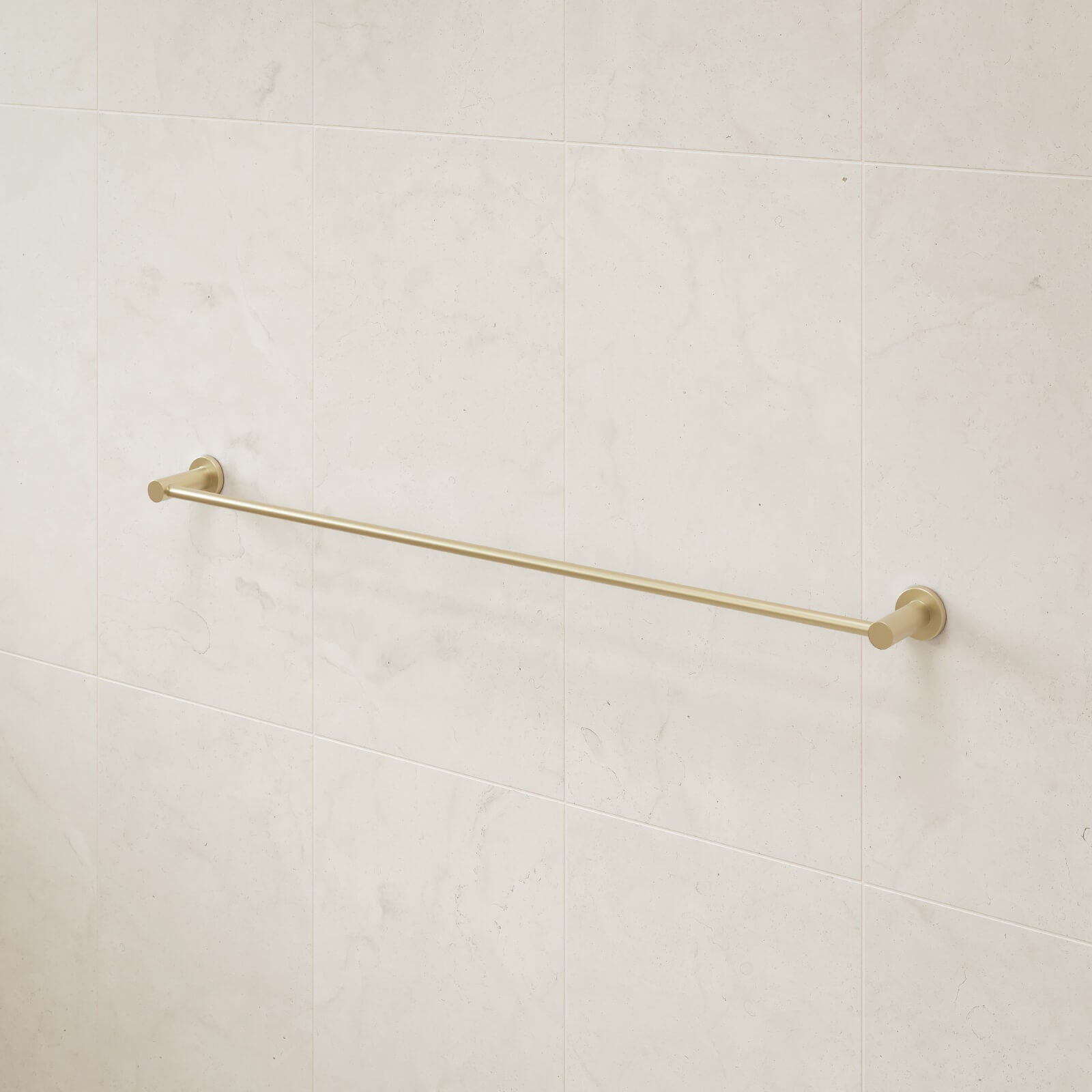 Caroma Liano II 32-Inch Single Towel Rail in Brushed Brass - Modern Bathroom Towel Holder for Spa, Hotel & Home Decor