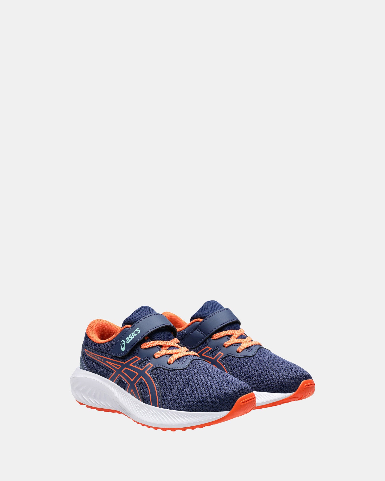 Pre Excite 10 Preschool Sneakers - Indigo Blue & Nova Orange Colorway | Comfortable Kids Shoes for School, Playground & Outdoor Activities