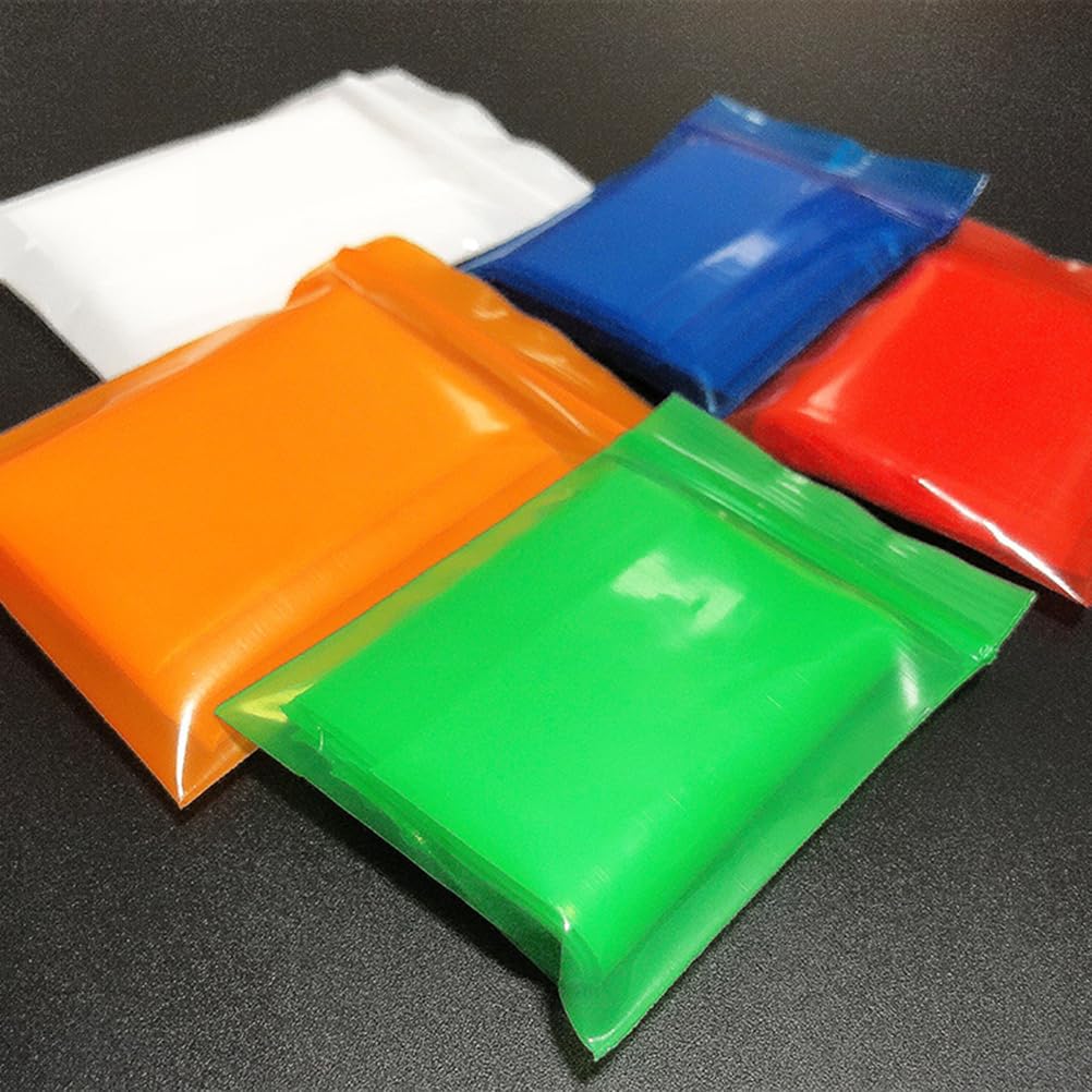 SUPVOX 100Pcs Orange Zipper Bags - Reclosable Food Storage for Snacks & Travel