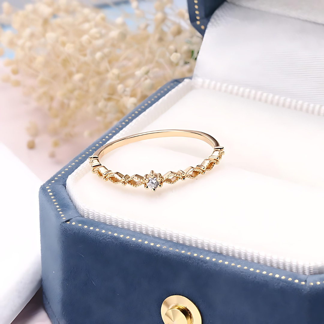 Elegant Rhombus Zircon Stackable Thin Rings for Women | HJZB 103 | Perfect for Layering, Everyday Wear & Special Occasions