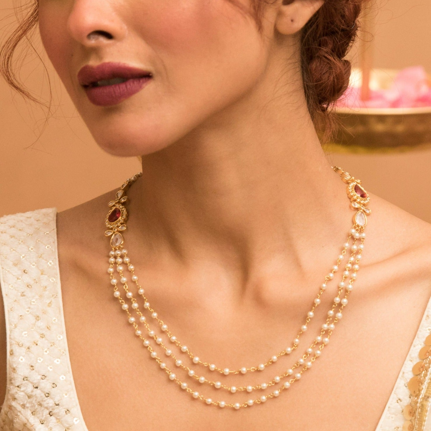 Classic Beads Layered Necklace for Women - Elegant Multi-Strand Bohemian Jewelry for Everyday Wear, Parties & Special Occasions