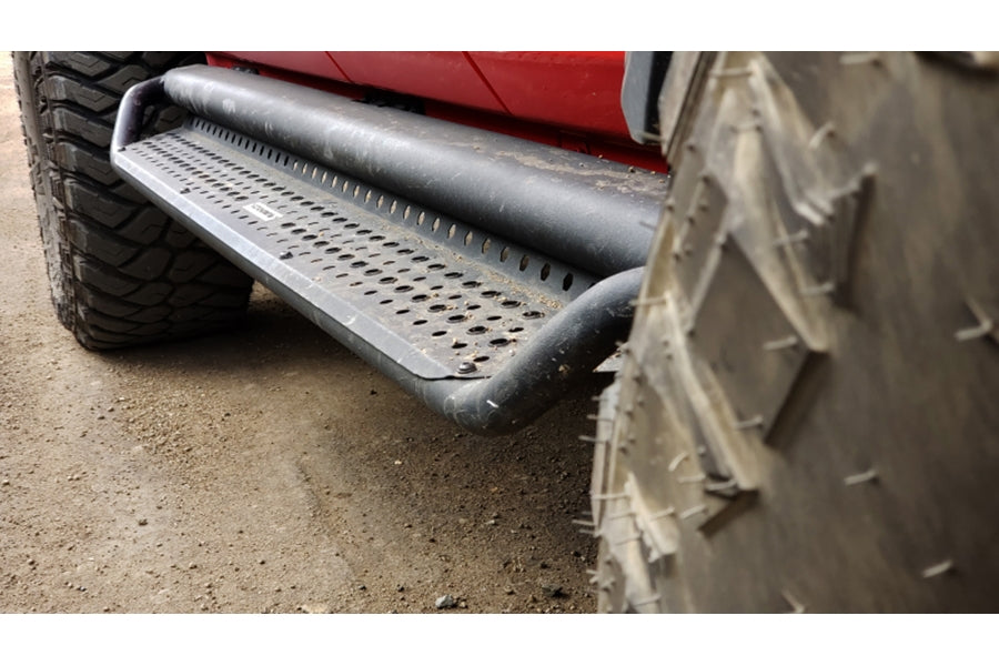 Ford Bronco Sport 4 Door Go Rhino Dominator Extreme D1 Side Steps with Brackets - Textured Black for Off-Road Protection & Easy Entry | Perfect for Adventure & Daily Driving