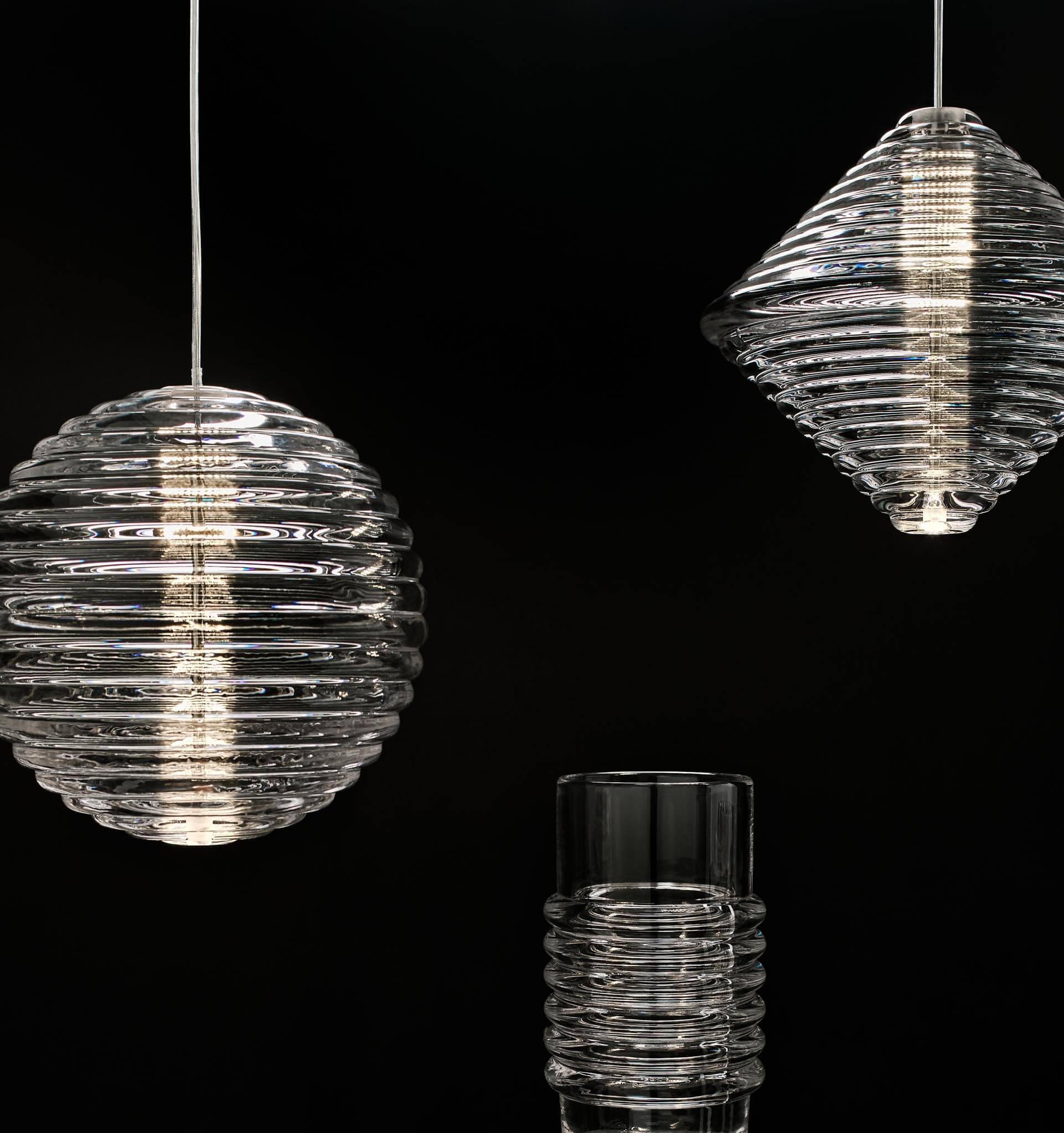 TOM DIXON Press Sphere Pendant Light - Clear Glass Modern Hanging Lamp for Dining Room, Living Room & Bedroom Lighting