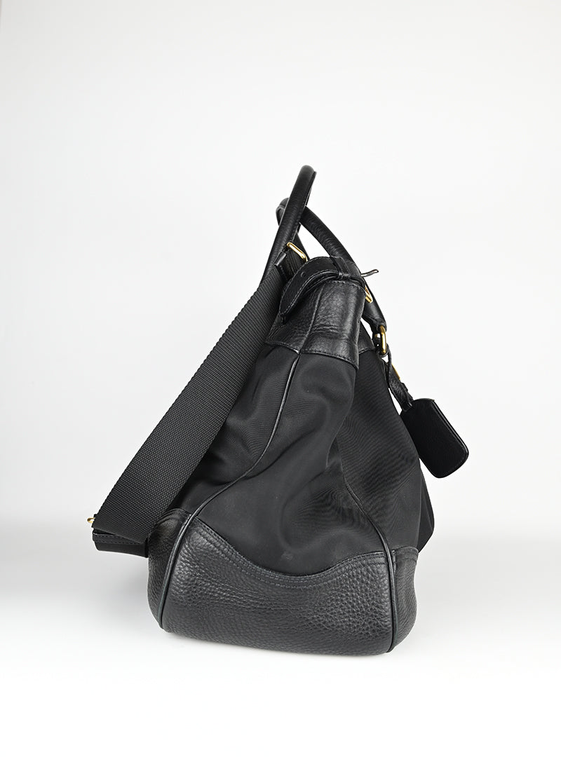 Prada Black Fabric Shopper Bag - Stylish & Spacious Tote for Women | Perfect for Work, Travel & Everyday Use