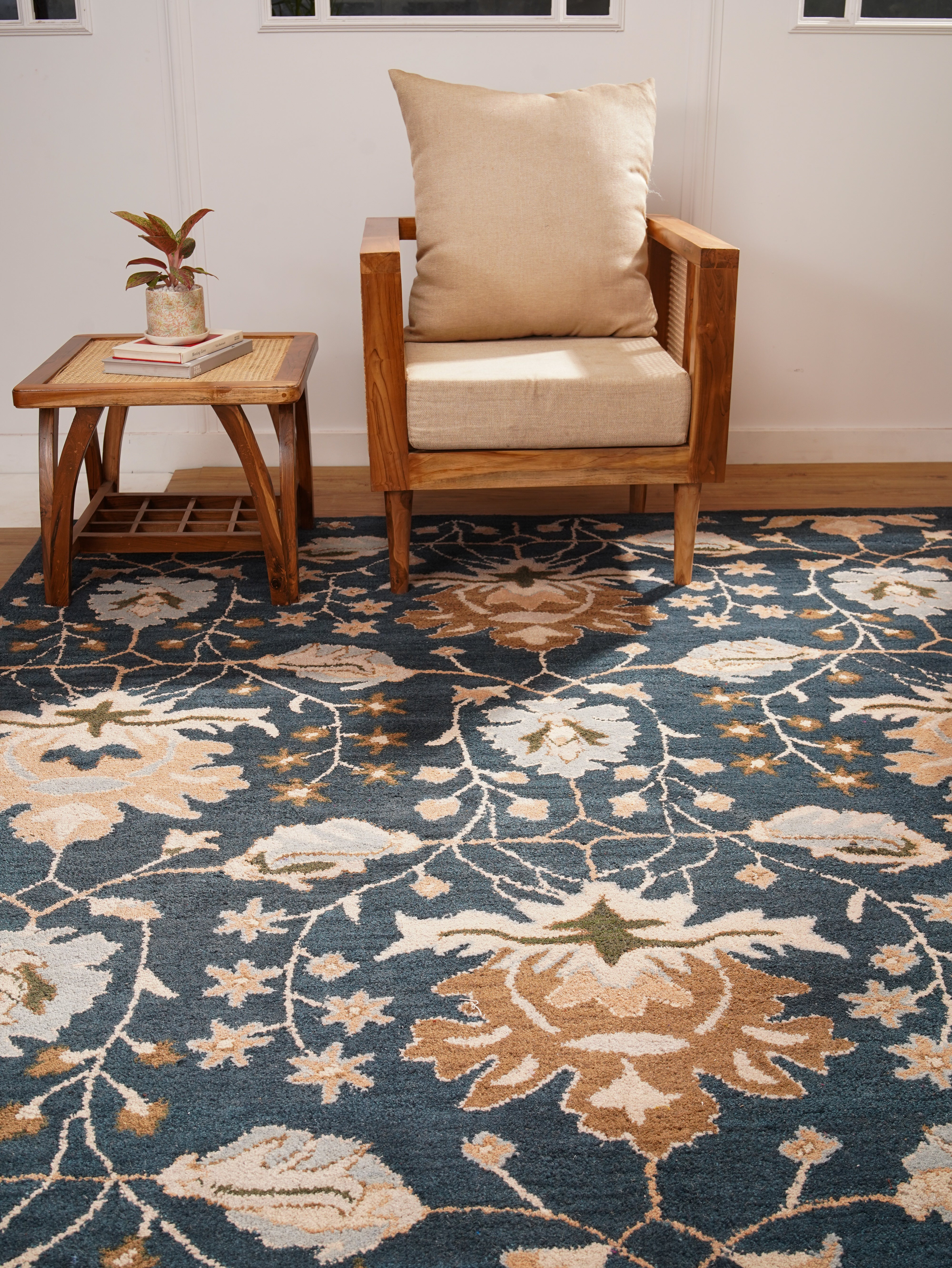 Jacob's Ladder Hand Tufted Wool Rug - Soft & Durable Non-Slip Area Rug for Living Room, Bedroom, Nursery | Perfect for Home Decor & Cozy Spaces