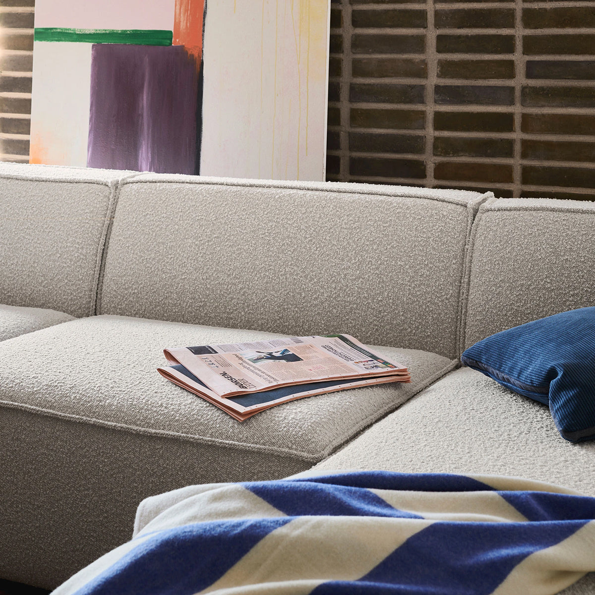 Stylish Dane Boucle 1-Seater Modular Armless Sofa - Perfect for Small Spaces, Apartments & Modern Living Rooms