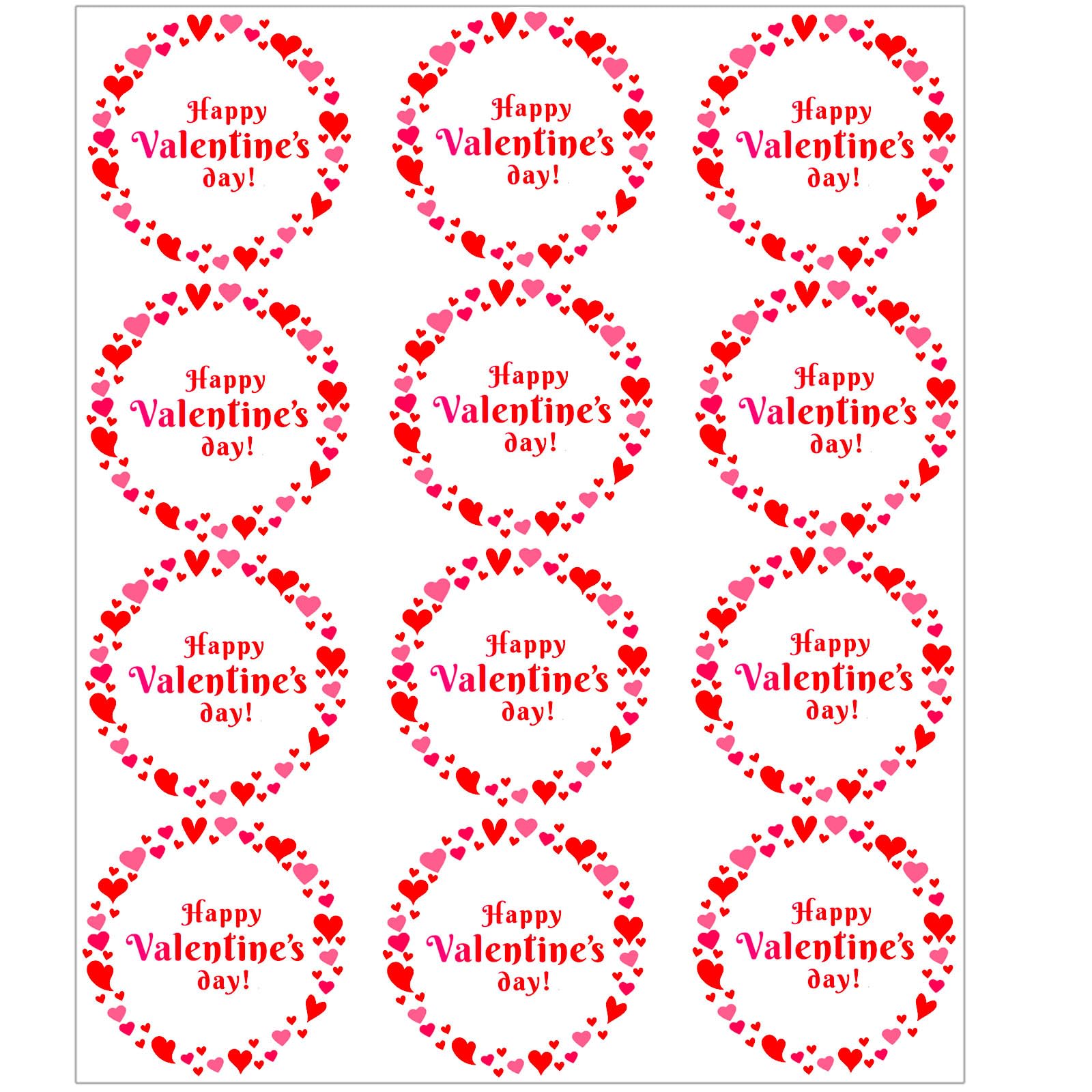 72 Pcs Heart Stickers for Valentine's Day - Cute Love Labels for Gift Wrapping, Envelopes & Decorations - Perfect for Kids & Adults to Seal Love Letters & Decorate Boxes (Romantic, Party, School Crafts)