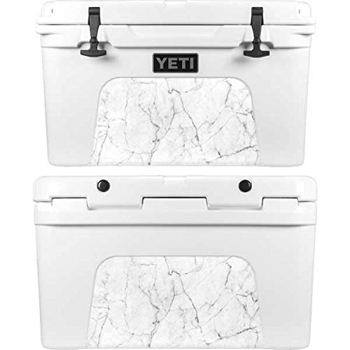 Skinit Decal Skin for YETI Tundra 45 Hard Cooler - Premium White Marble Design | Protective Vinyl Wrap for Outdoor Adventures, Camping & Tailgating