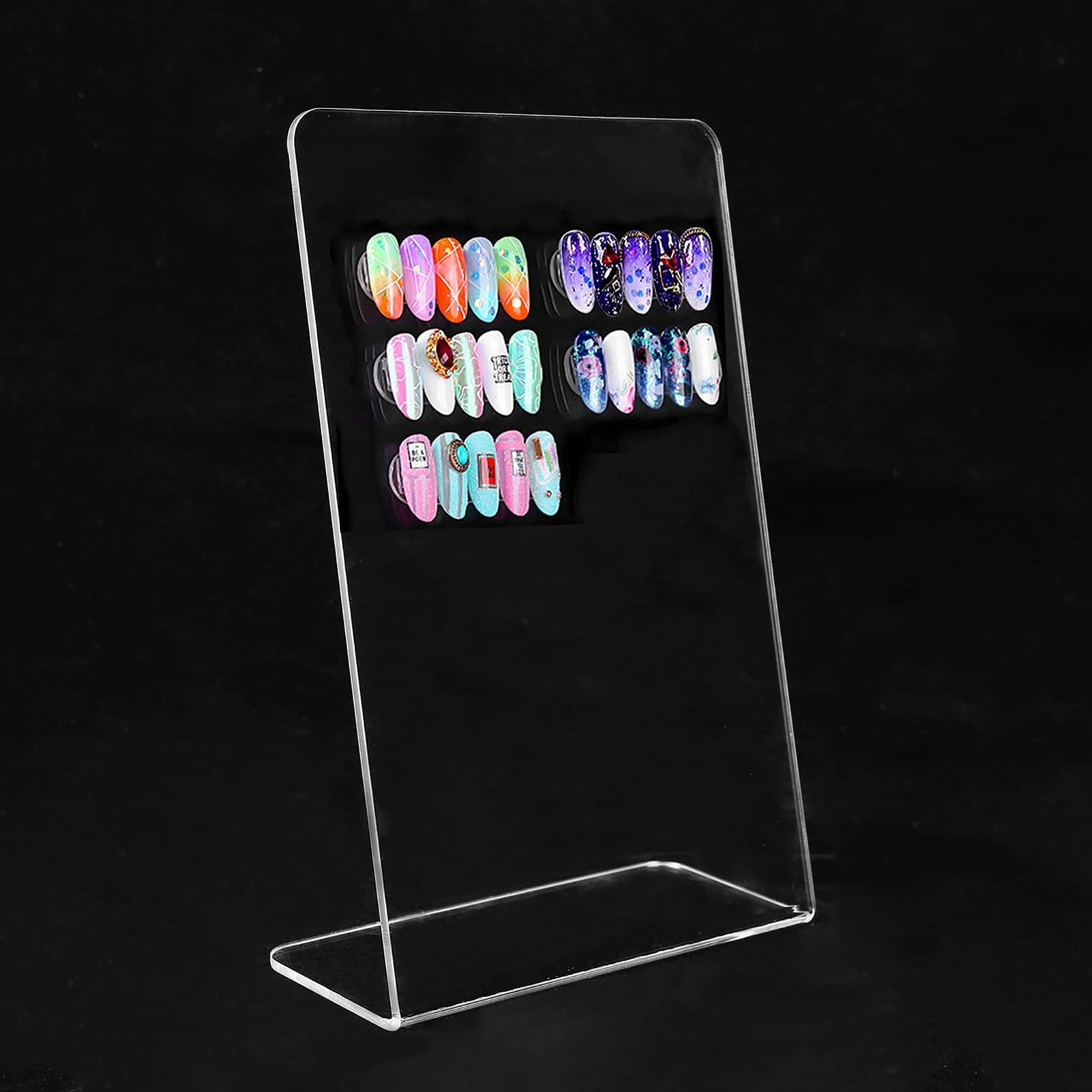 Acrylic Nail Tip Display Stand - Professional Nail Art Holder for Salon & Home Use, Perfect for Showcasing False Nails & Gel Polish Colors - Ideal for Nail Artists, Salon Displays & DIY Manicures