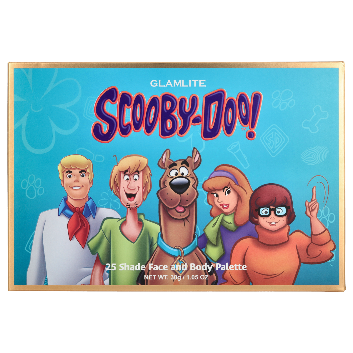 Glamlite Scooby Doo 25-Color Eyeshadow Palette - Vibrant Pigmented Makeup for Halloween, Cosplay & Everyday Wear