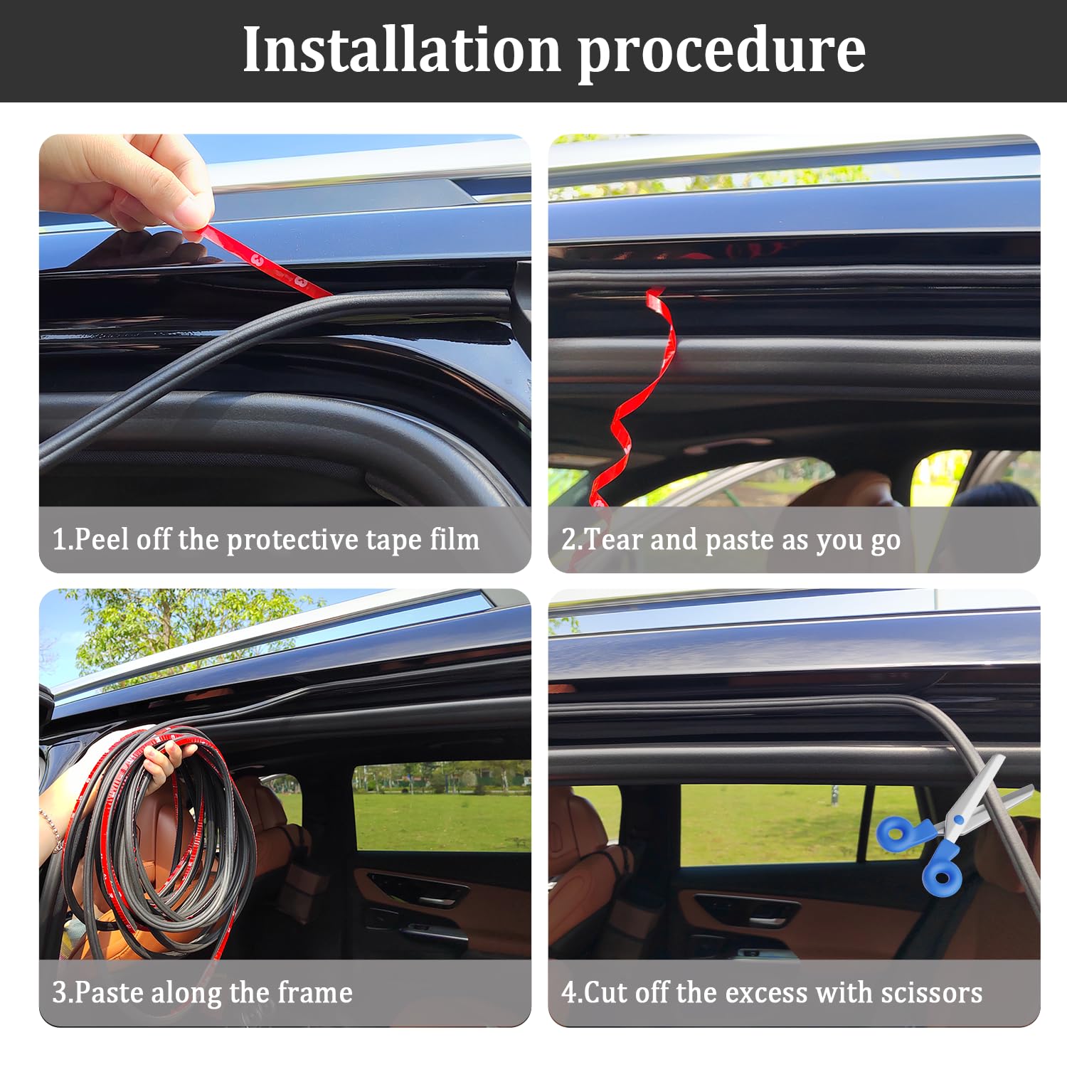 Universal Double Layer L-Shape Car Door Rubber Seal Strip - 32.8Ft Automotive Weather Stripping for Soundproofing & Insulation - Perfect for Car Doors, Hood, Trunk & Vehicle Weather Protection | Durable Car Accessories for All-Season Use