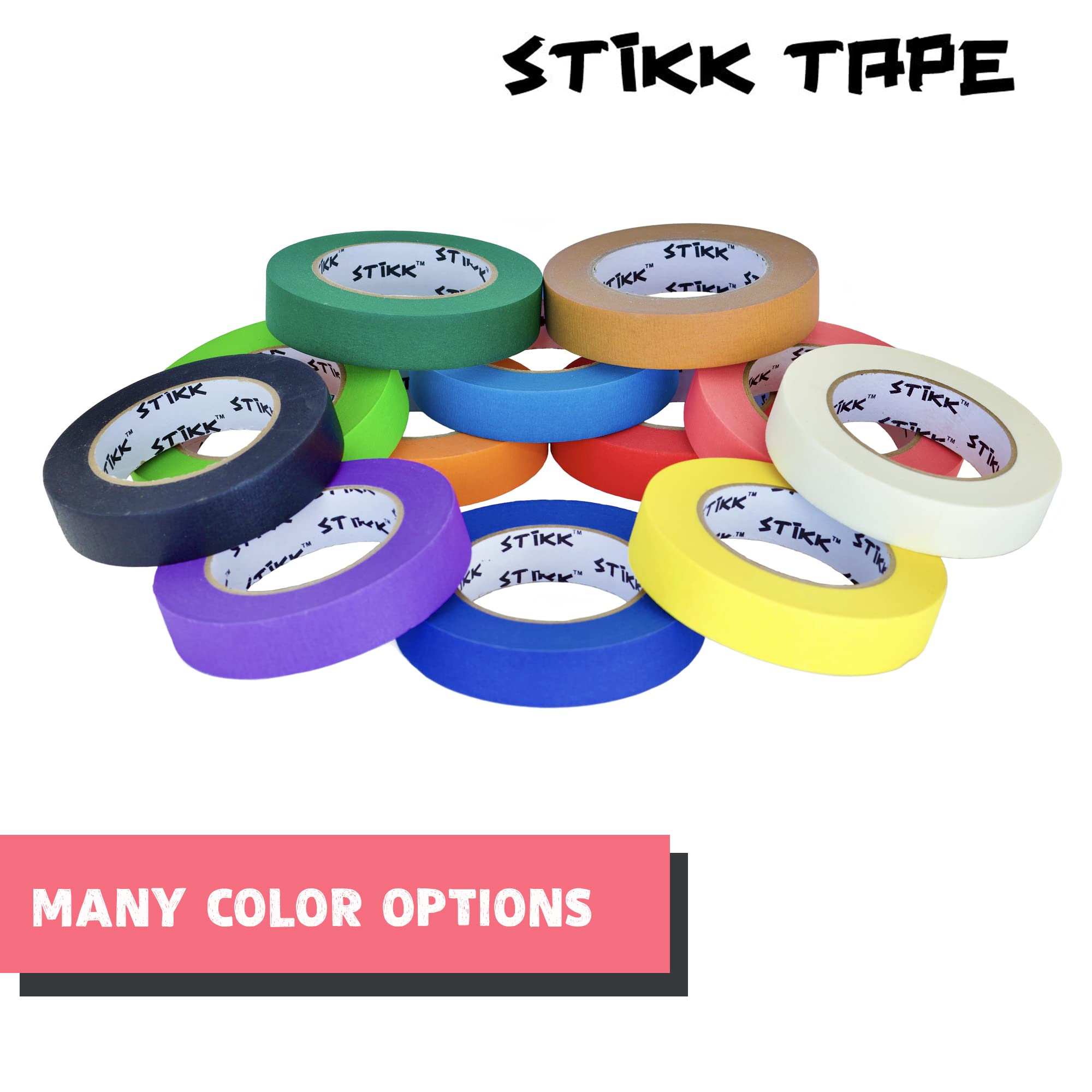 STIKK Pink Painter's Tape - 2 Inch x 60 Yards (1 Pack) - Residue-Free Masking Tape for Painting Edges, Trim & Ceilings - Perfect for DIY Home Projects, Wall Art & Professional Painting Jobs