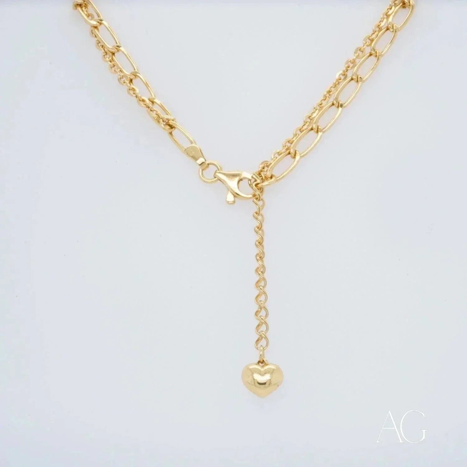 18K Gold Double Chain Anklet for Women - Elegant Luxury Ankle Bracelet Jewelry Gift for Her - Perfect for Weddings, Parties & Beach Vacations