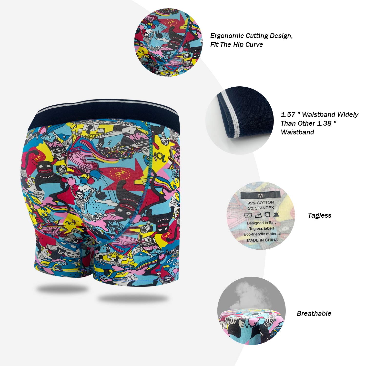 **Men's Cotton Boxer Briefs - 6