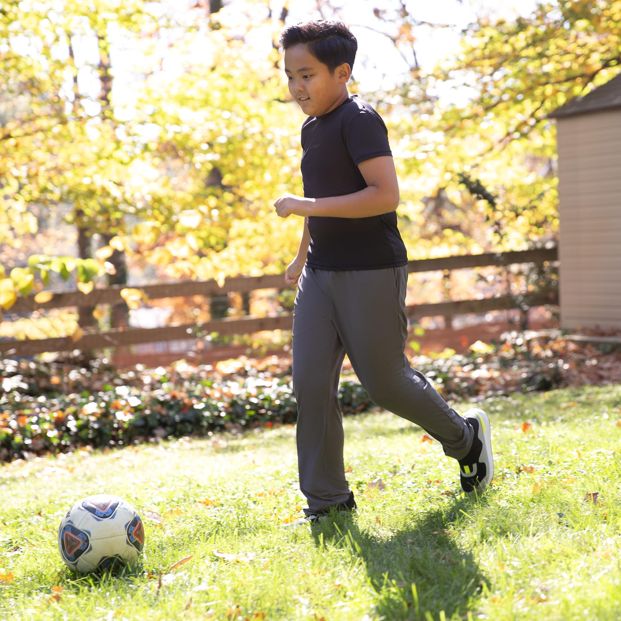 Hanes Boys EcoSmart Fleece Sweatpants - Cotton Blend for Comfort & Play