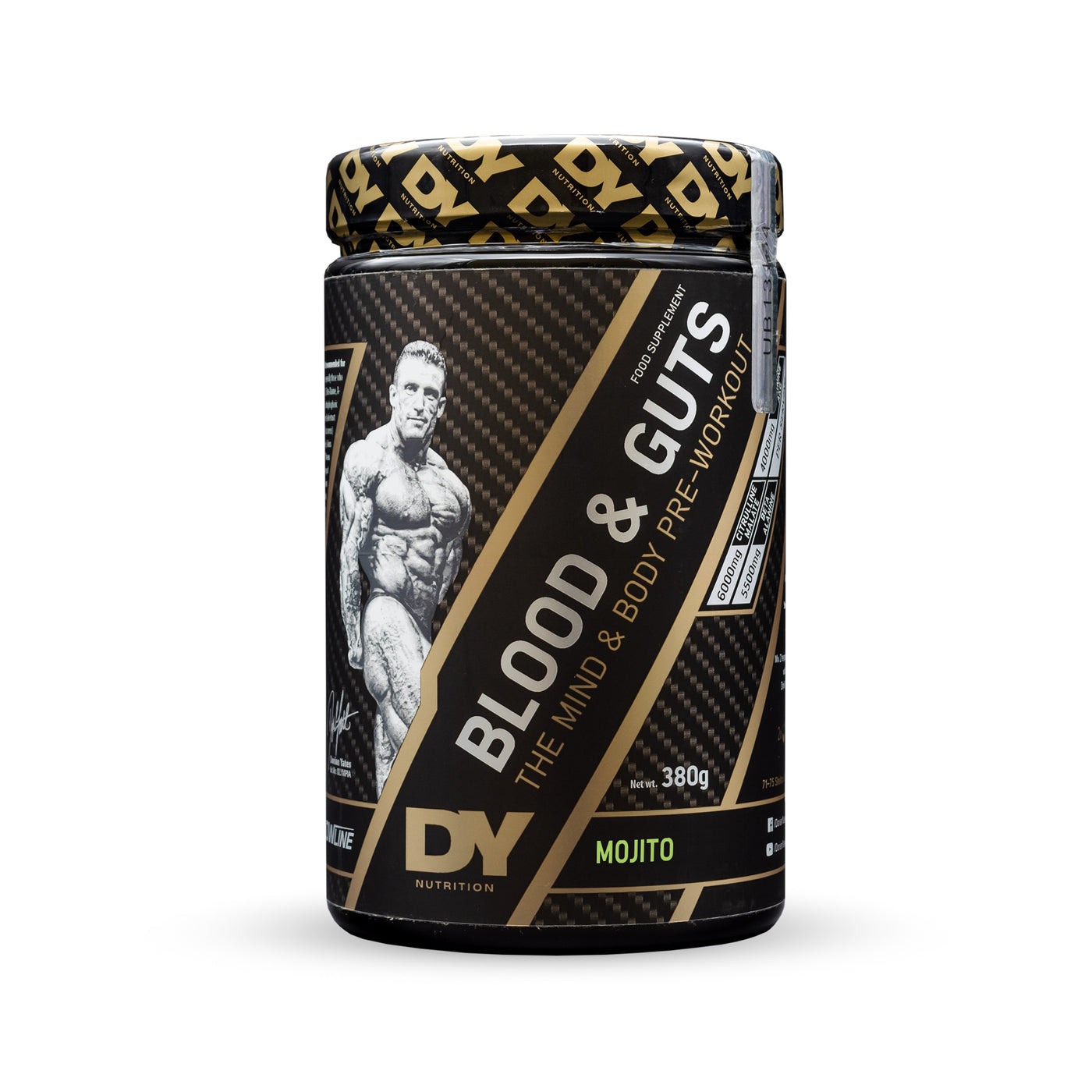 Dorian Yates DY Nutrition Blood And Guts Pre-Workout Supplement - 380g for Muscle Growth & Energy Boost | Perfect for Intense Training & Bodybuilding Workouts