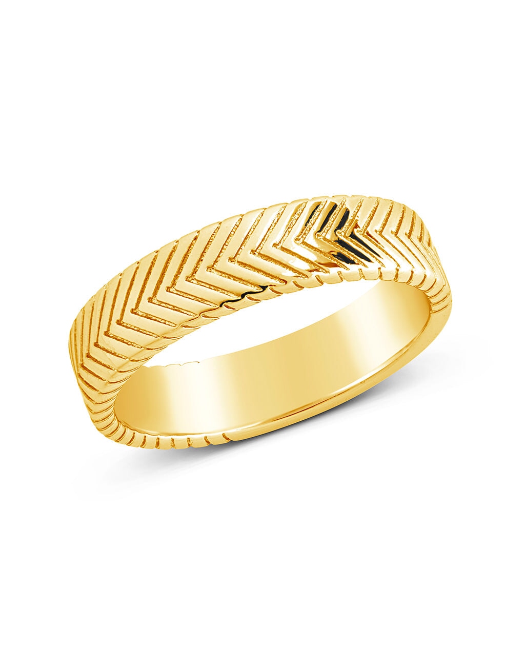 Jeanne Herringbone Chain Ring - Elegant Gold Plated Women's Jewelry for Everyday Wear & Special Occasions