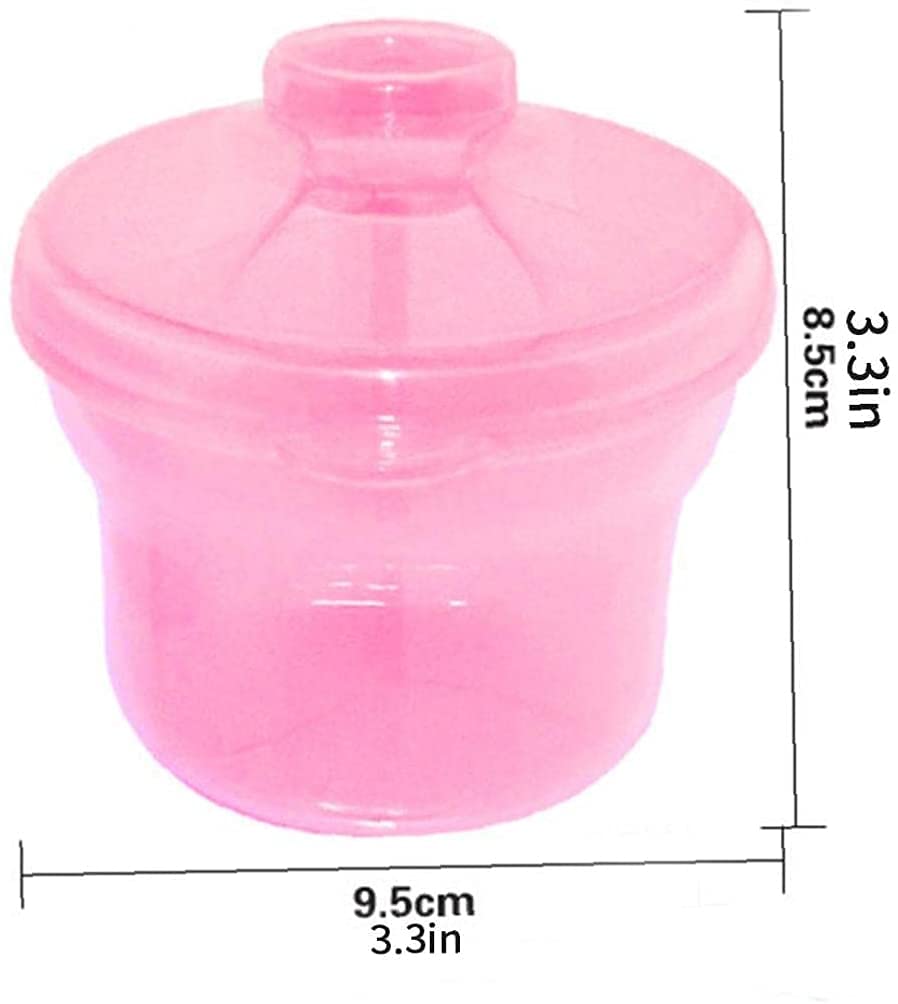 Baby Formula Dispenser & Powdered Milk Storage Container - Portable Food Box for Snacks, Travel, Indoor & Outdoor Use - Practical & Convenient (Pink) | Ideal for Traveling, Camping, and On-the-Go Feeding