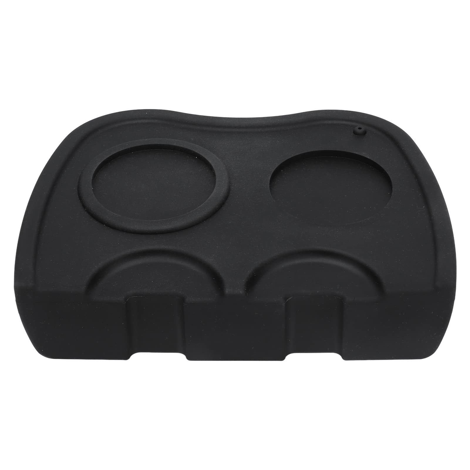 Premium Silicone Coffee Tamper Mat - Double Hole, Heat Resistant & Durable Tamping Pad for Espresso Machines - Perfect for Home Baristas & Coffee Shops (Black) - Ideal for Espresso Preparation & Coffee Station Organization