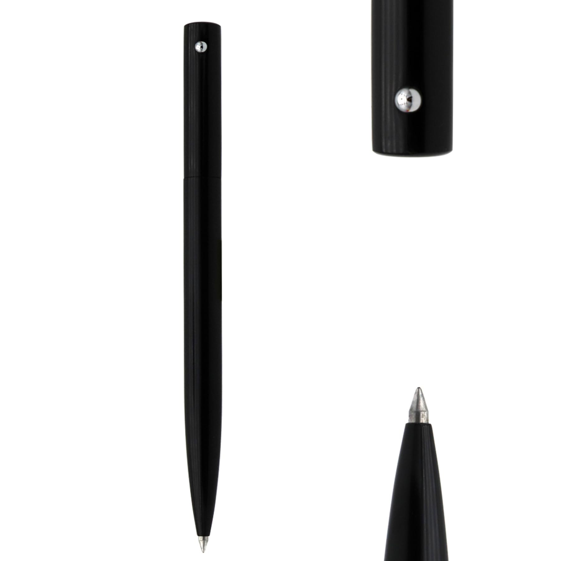 DUNBONG Retractable Metal Gel Pen - 0.5mm Medium Point Ballpoint Pen with Smooth Black Gel Ink - Perfect for Office, School, Journaling & Everyday Writing