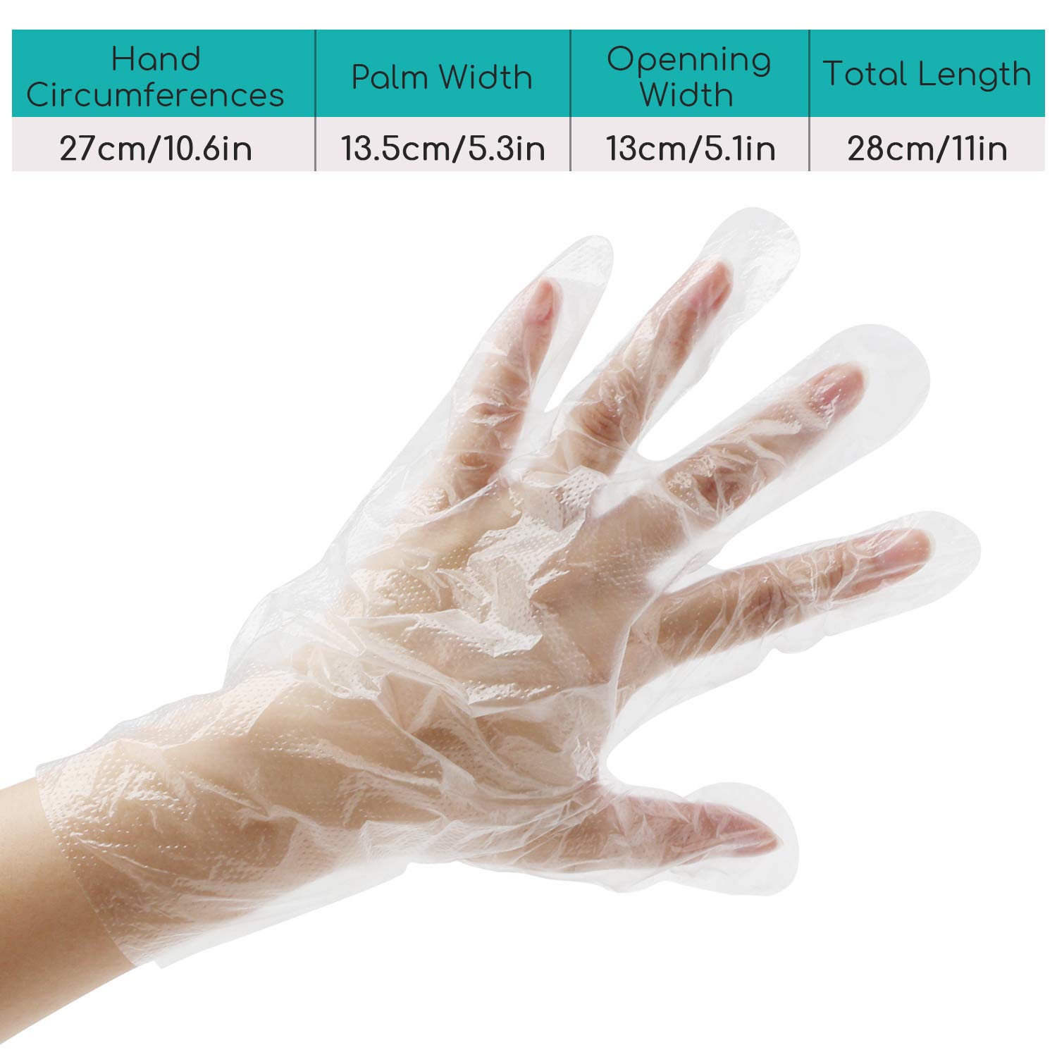 Segbeauty 200pcs Paraffin Wax Gloves - Disposable Plastic Thermal Mitten Liners for Paraffin Wax Bath & Spa Therapy - Compatible with Wax Machines & Refills - Perfect for Hand Treatments, Nail Salons & At-Home Spa Care
