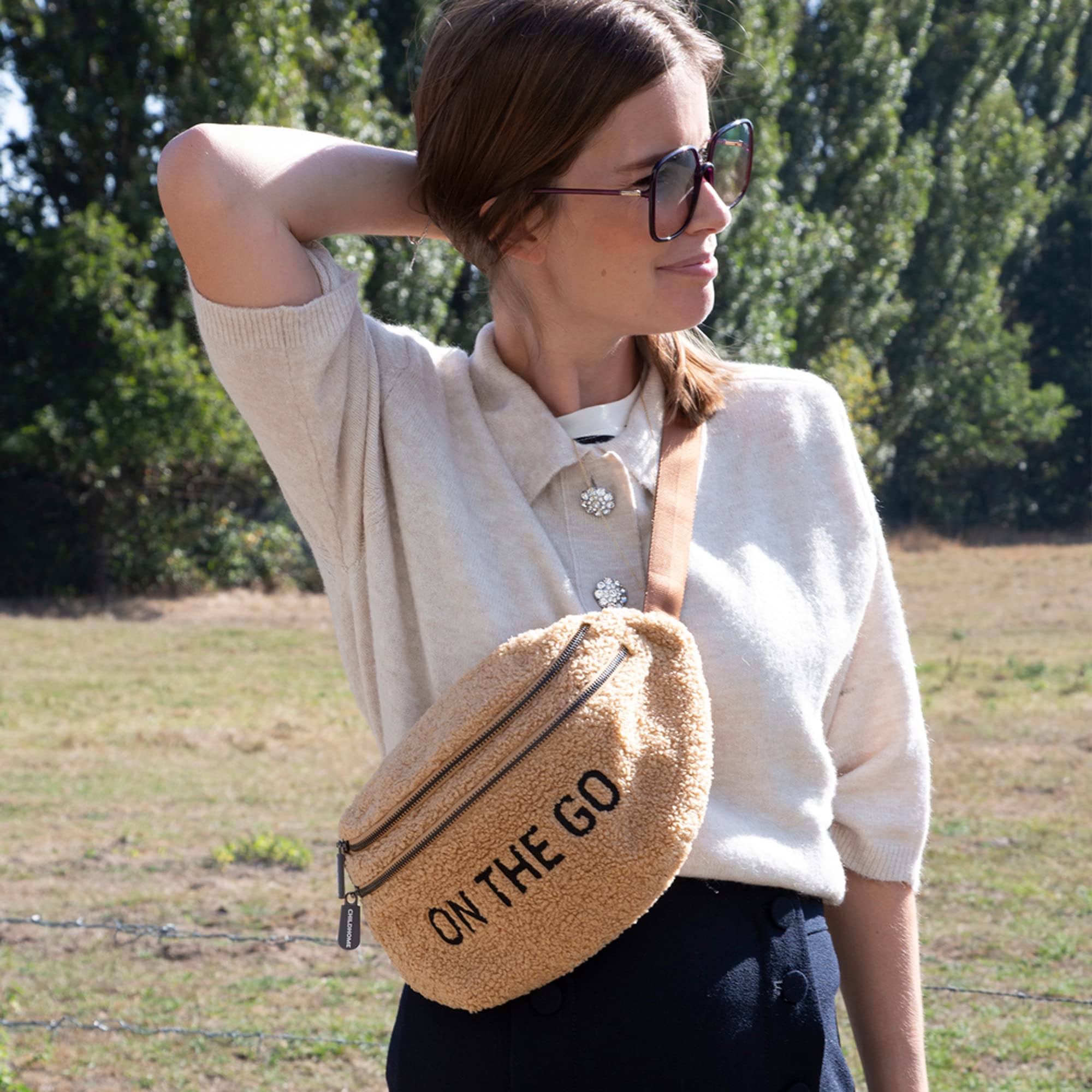 Teddy Brown Fanny Pack for Women - Crossbody Belt Bag for Travel & Outdoors