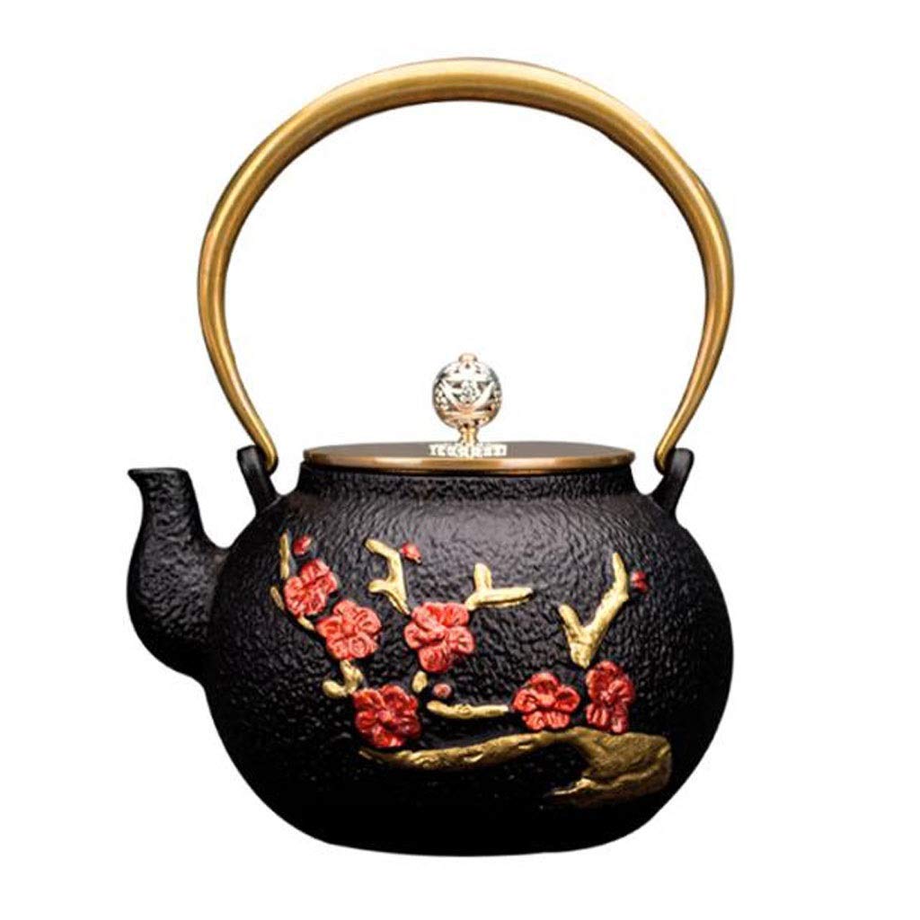 Rustproof Cast Iron Teapot 1.2L - Heat Resistant Japanese Style Tea Kettle with Strainer for Green Tea, Black Tea & Herbal Tea | Perfect for Home, Office, Tea Parties & Meditation Spaces