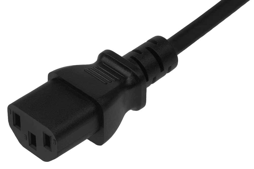 25ft 14AWG Heavy Duty 3 Prong Computer Power Cord - 7.6M Universal AC Power Cable with IEC320 C13 to NEMA 5-15P Connector (15 Amp, 4 Pack) - Perfect for Monitors, PCs, Printers & Office Equipment Power Supply