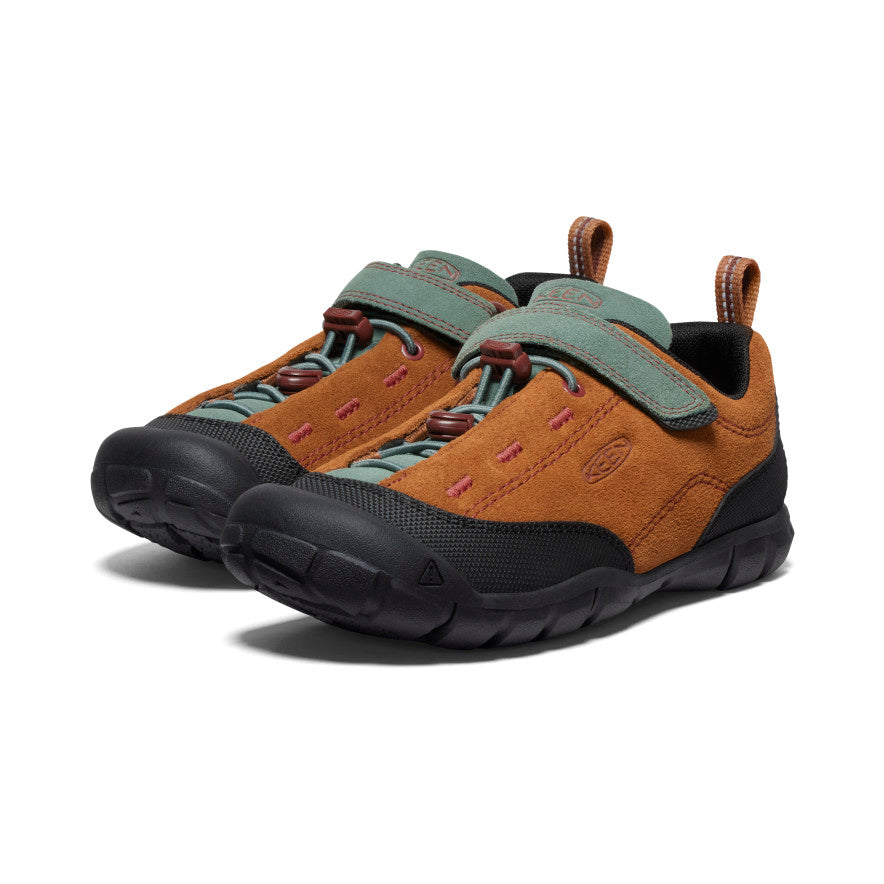 KEEN Jasper II Big Kids' Hiking Shoes - Maple/Dark Forest - Durable & Comfortable for Outdoor Adventures