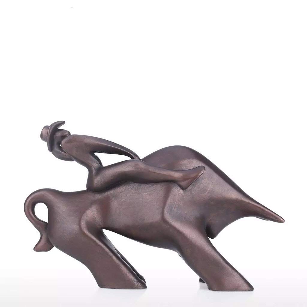 Bull Knight Retro Resin Sculpture - Abstract Animal Statue, Unique Personalized Gift for Home & Office Decor | Perfect for Living Room, Desk, Bookshelf Display & Modern Interior Design