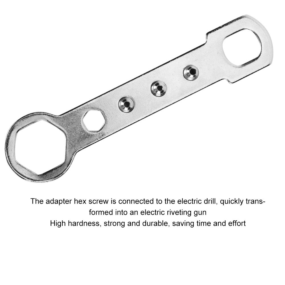Electric Rivet Gun Adapter - Heavy Duty Alloy Steel Drill Attachment for Riveting Tools | Perfect for DIY Projects, Metal Fabrication & Automotive Repairs