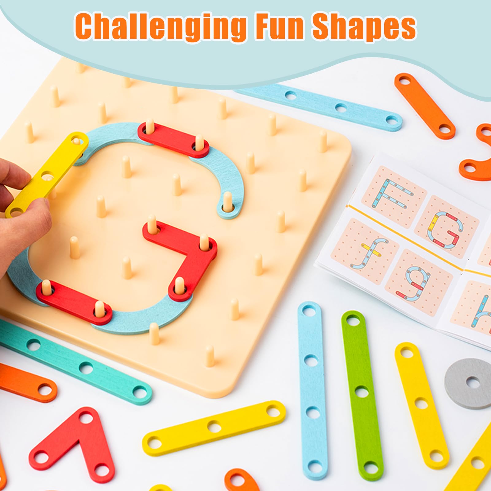 Montessori Wooden Alphabet & Number Puzzle Blocks - 35 Pcs STEM Learning Toys for Toddlers Ages 2-5 | Fine Motor Skills Development | Educational Pegboard Letters for Preschool Classroom & Home Learning | Perfect Gift for Boys & Girls