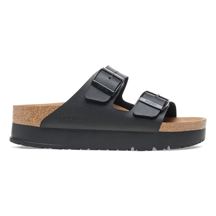 Birkenstock Arizona Birko-Flor Sandals - Black Platform Comfort Footbed - Perfect for Casual Wear, Walking & Outdoor Activities