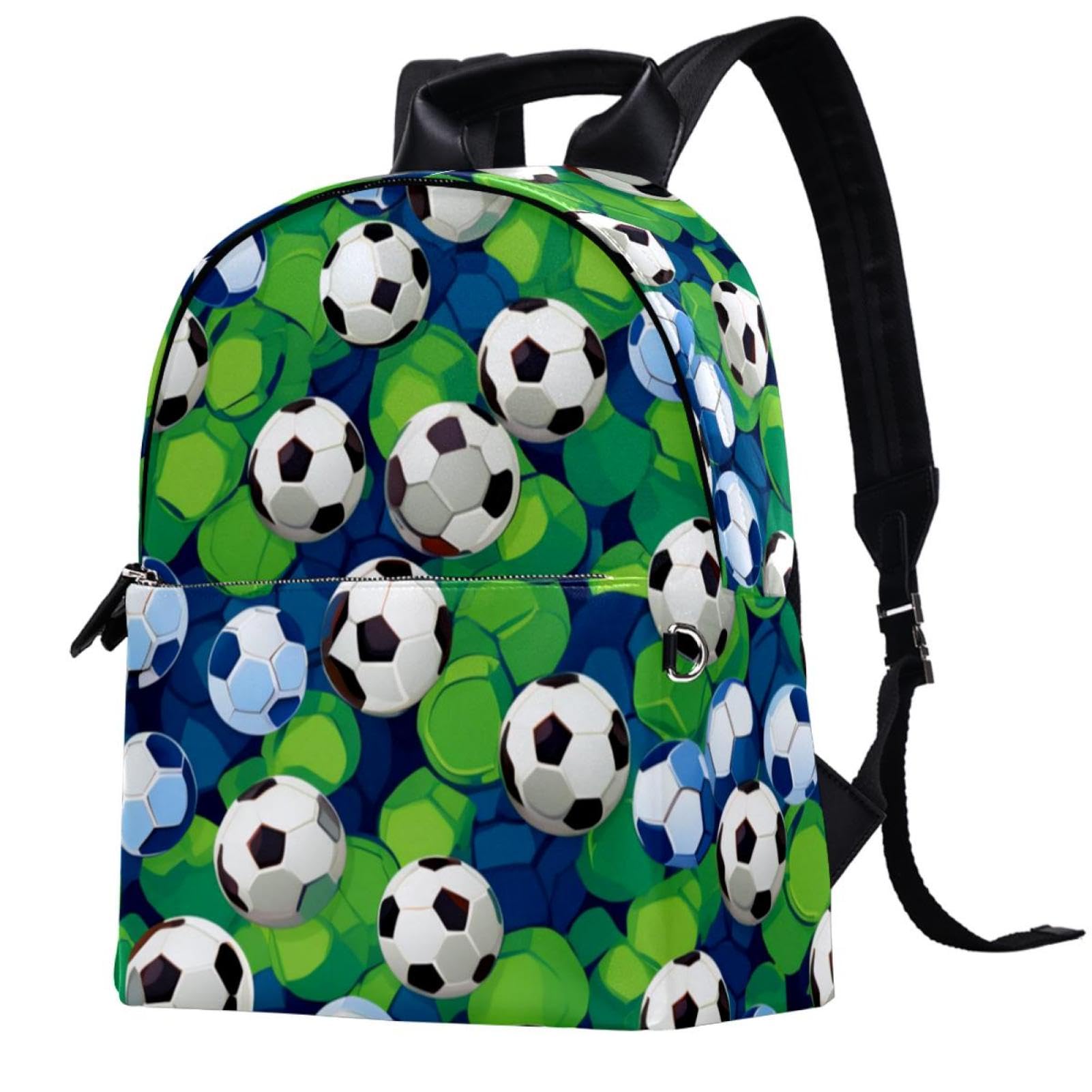 Stylish Travel Backpack for Women & Men - Durable Floral Soccer Ball Design Backpack for School, Work, Gym & Outdoor Adventures