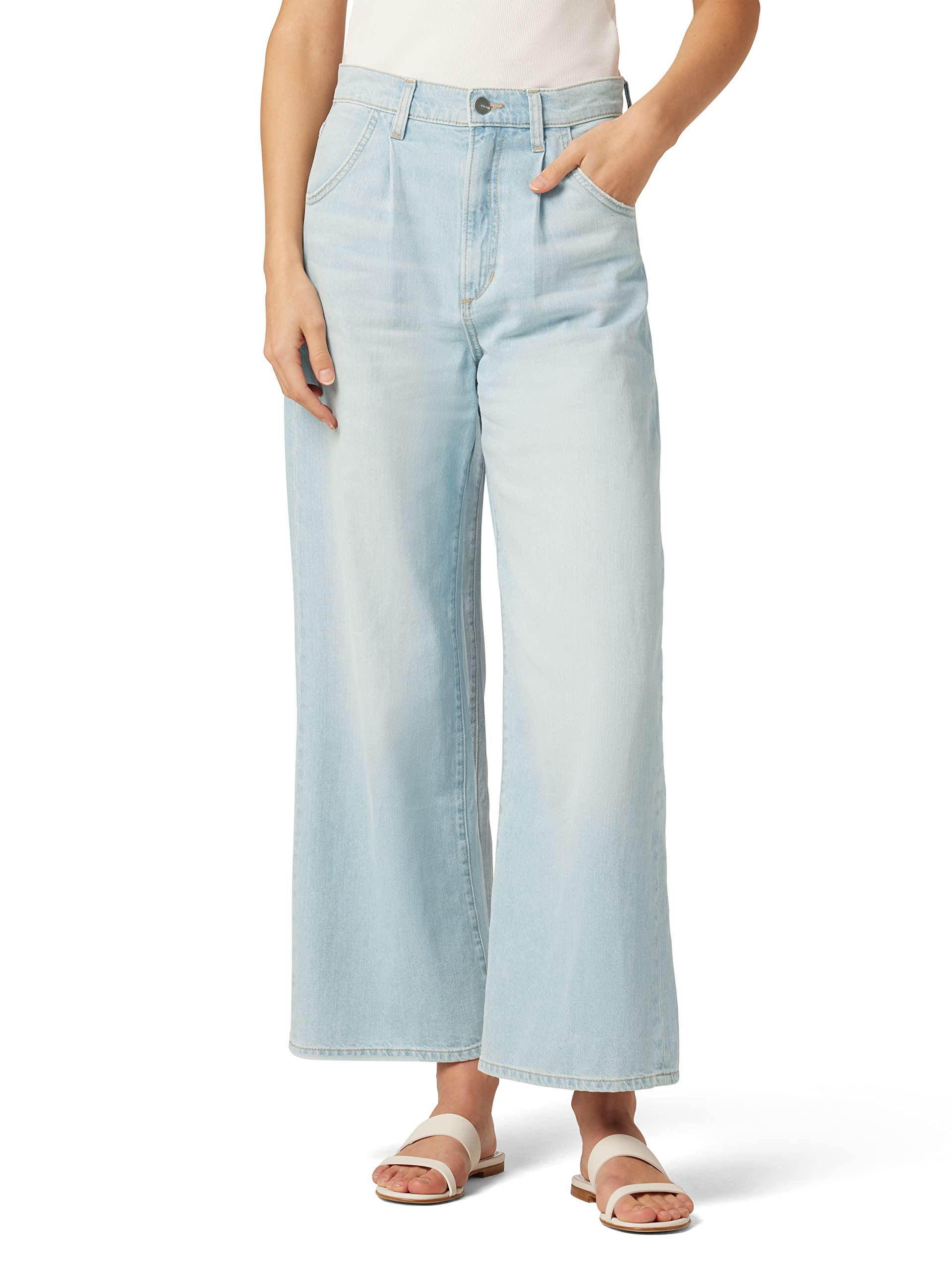 Joe's Women's Pleated Wide Leg Ankle Pants - Stylish Comfort for Work, Travel & Casual Outfits