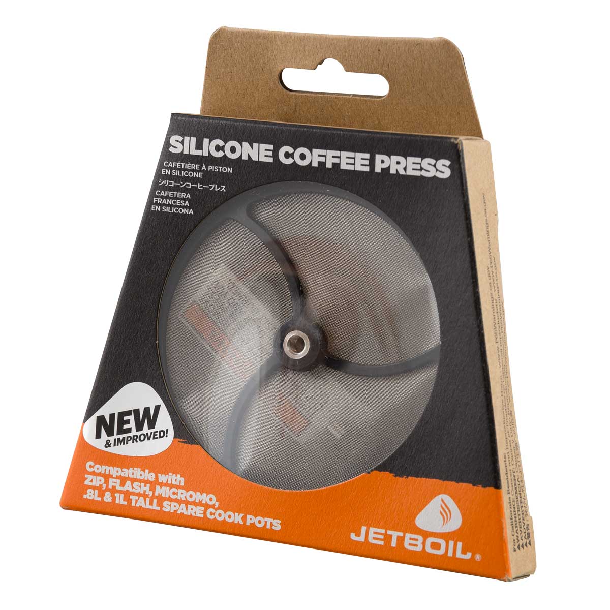 Jetboil Coffee Press Silicone - Portable Coffee Maker for Camping, Hiking & Travel - Compatible with Jetboil Stoves