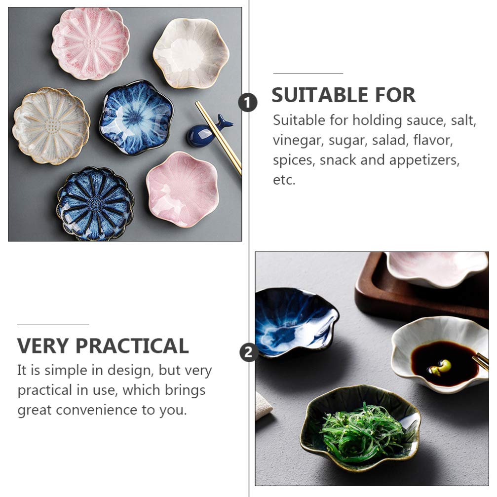 3-Piece Ceramic Dipping Bowls Set - Small Sauce Dishes for Seasoning, Snacks & Desserts - Perfect for Sushi, Soy Sauce, Condiments & Party Appetizers