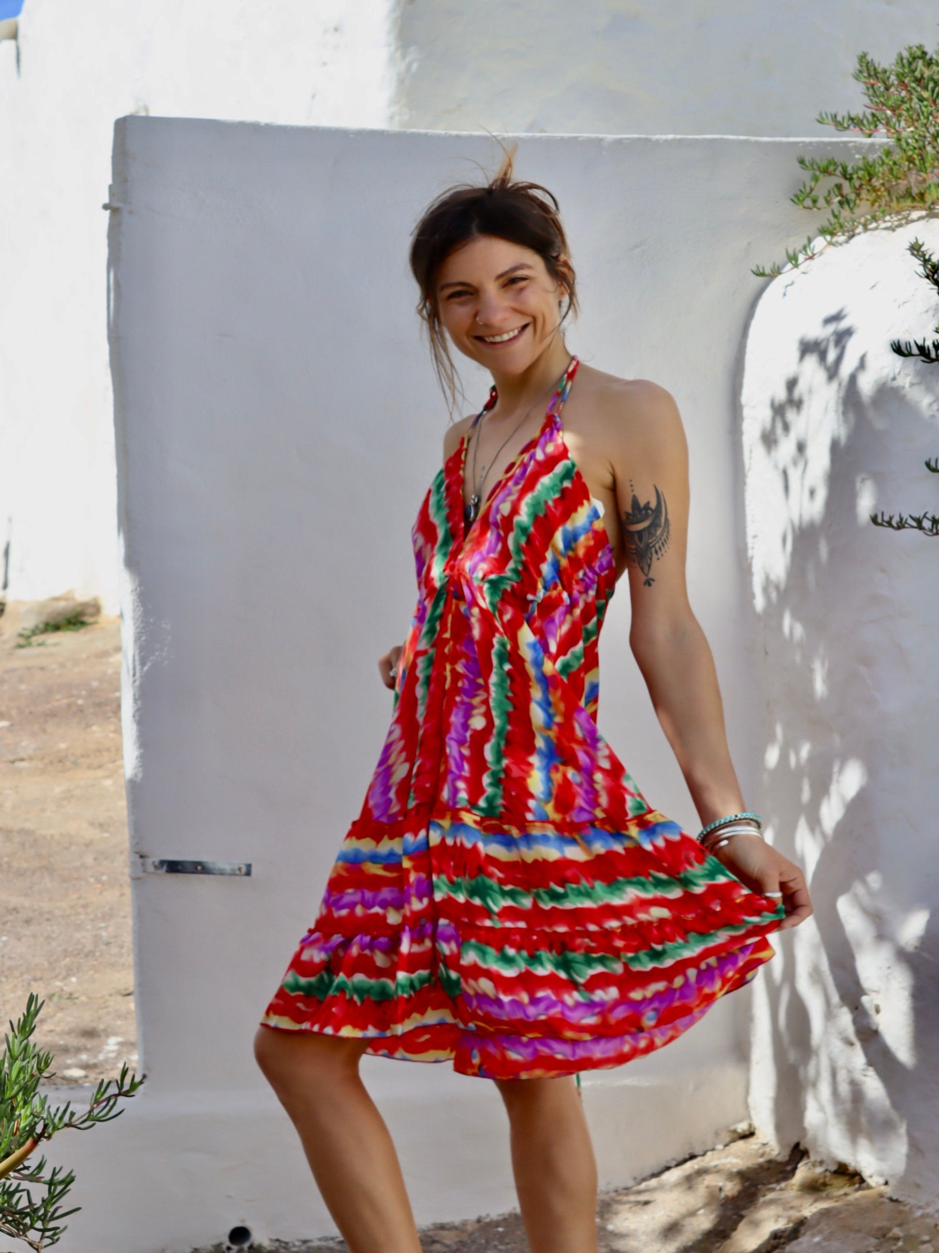 Sexy Summer Beach Dress for Women - Flowy Island Vacation Outfit - Perfect for Pool Parties, Tropical Getaways & Seaside Strolls