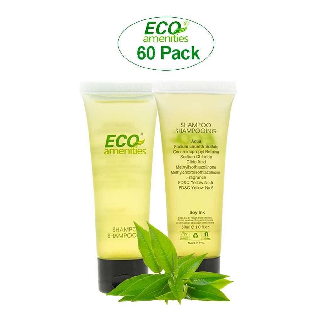 Eco-Friendly Hotel Shampoo & Travel Size Body Lotion Bulk Set - 120 PCS (60 Kits) | Biodegradable Travel Toiletries for Hotels, Guests & Hospitality Industry - Perfect for Hotels, Spas, Airbnb & Travel Essentials