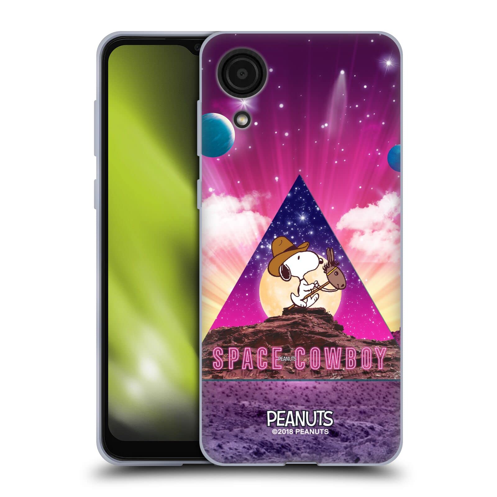 Head Case Designs Officially Licensed Peanuts Nebula Triangle Snoopy Space Cowboy Soft Gel Case for Samsung Galaxy A03 Core (2021) - Durable Protection & Stylish Design for Everyday Use