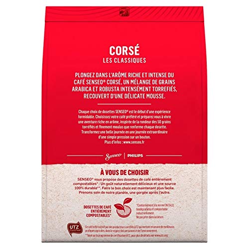 Senseo 277g Corsica Coffee Pods (Pack of 3) - Compatible with Senseo Machines, Rich Aroma, Medium Roast - Perfect for Home, Office, or Breakfast Use