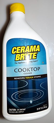 Cerama Bryte Cooktop Cleaner - Fast & Effective Glass Stove Top Cleaner for Tough Stains - Perfect for Gas & Electric Ranges - Kitchen Cleaning Essential for Shiny, Spotless Cooktops