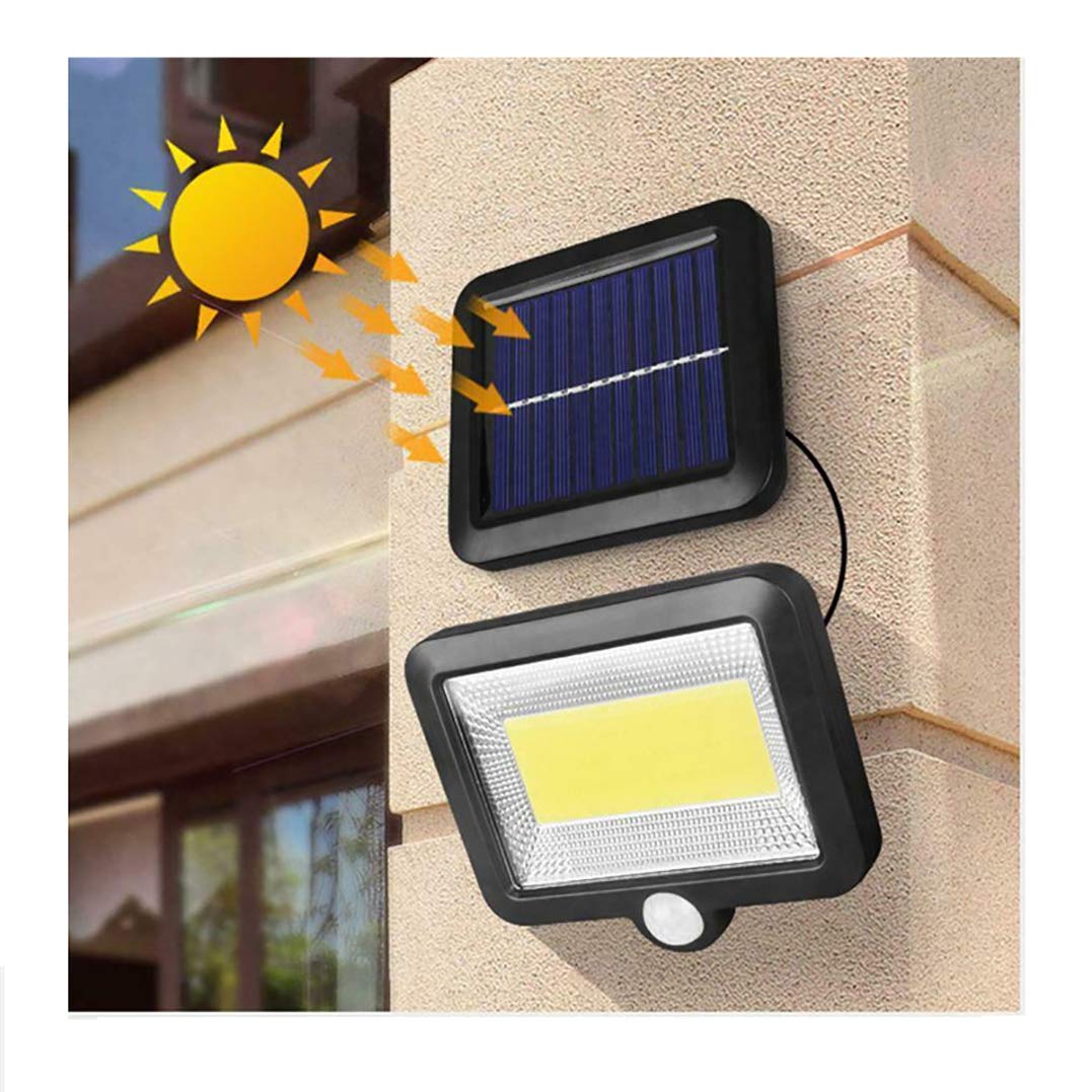 RUIQIMAO 100 LED Solar Security Lights Outdoor Waterproof IP65 - Solar Powered Motion Sensor Spotlight for Front Door, Yard, Garage & Deck - Ideal for Home Safety & Landscape Lighting